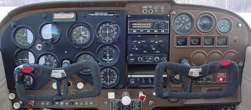 1966 Cessna 172 with a top of the line LORAN upgrade (Top center)