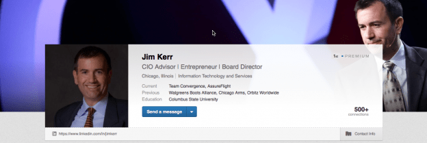 Jim's LinkedIn Profile Banner.